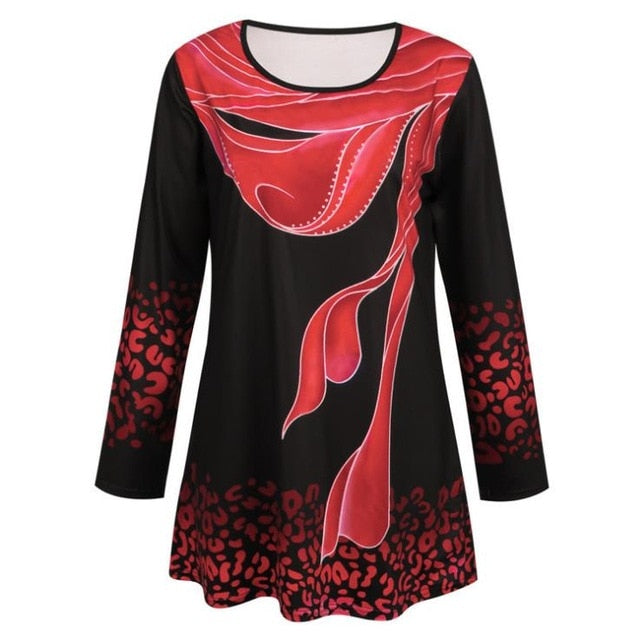 Shirt Blouse Women Spring Summer Blouse 3/4 Sleeve Casual Printing Button Female fashion shirt Tops Plus Size StreetShirt