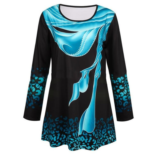 Shirt Blouse Women Spring Summer Blouse 3/4 Sleeve Casual Printing Button Female fashion shirt Tops Plus Size StreetShirt
